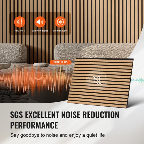 Wood Slat Acoustic Panels 236 x 47.2 inch MDF Accent Wooden Wall Panels