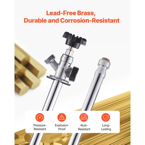 12Inch FrostFree Sillcock 12 PTC x 34 MHT Hose Bibb AntiSiphon