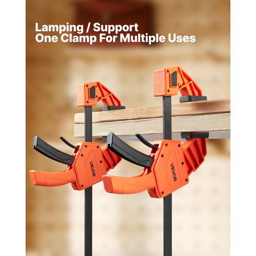 Bar Clamps for Woodworking 2Pack 12 inch OneHanded ClampSpreader