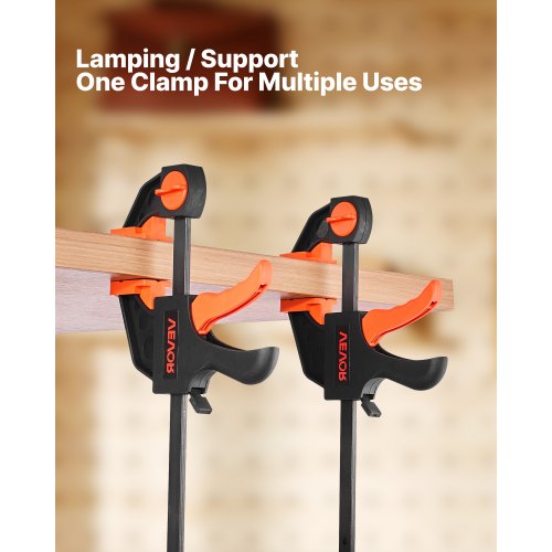 Bar Clamps for Woodworking 2Pack 12 inch and 2Pack 6 inch OneHanded