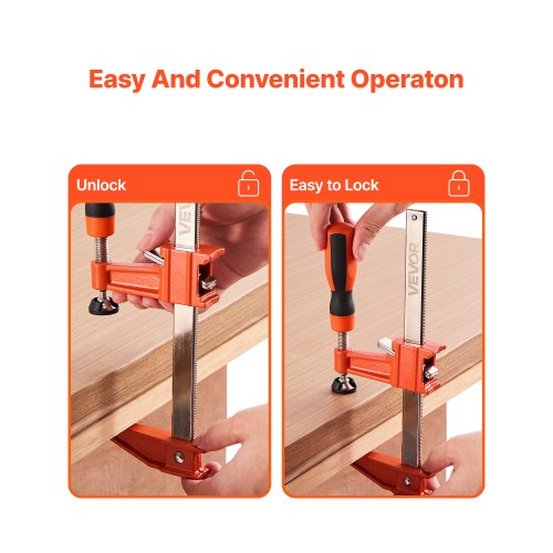 Bar Clamps for Woodworking 2Pack 6 inch and 2Pack 12 inch Lockable