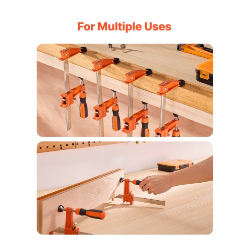 Bar Clamps for Woodworking 2Pack 6 inch and 2Pack 12 inch Lockable