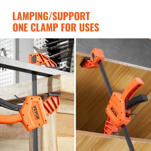 Bar Clamps for Woodworking 2Pack 24 OneHanded ClampSpreader