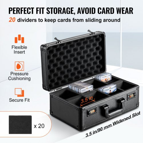 108 PSA Graded Card Storage Box 4 Slots Sports Card Holder Case Coded Lock –