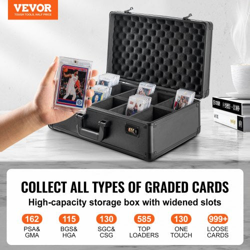 Graded Card Storage Box 5 Slots Graded Sports Cards Holder Carrying Case
