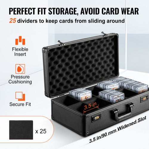 Graded Card Storage Box 5 Slots Graded Sports Cards Holder Carrying Case