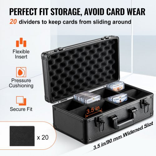 Graded Card Storage Box 4 Slots Graded Sports Cards Holder Carrying Case