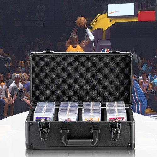 Graded Card Storage Box 4 Slots Graded Sports Cards Holder Carrying Case