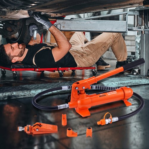 4 Ton Porta Power Kit Portable Hydraulic Jack with 39 ft1.2 m Oil Hose