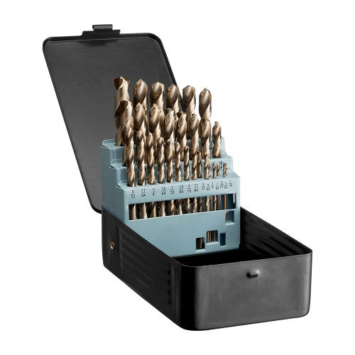 Cobalt Drill Bit Set 29 Pcs M35 High Speed Steel Cobalt Drill Bits with Storage