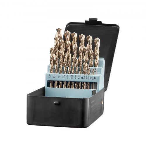 Cobalt Drill Bit Set 29 Pcs M35 High Speed Steel Cobalt Drill Bits with Storage
