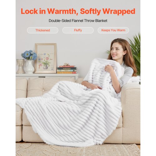Fleece Throw Blanket 50 x 60 Inches 1270 x 1524 mm Flannel Fleece Cozy