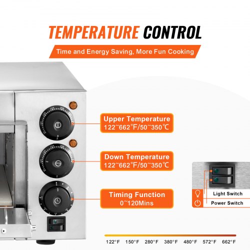 Commercial Countertop Pizza Oven Electric Pizza Oven for 14 Pizza Indoor –