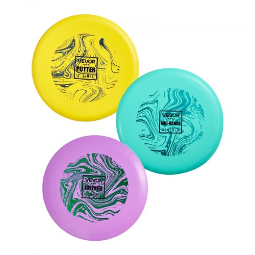 Disc Golf Set 3 Pack Starter Beginners Flying Discs For Fullbody Strength