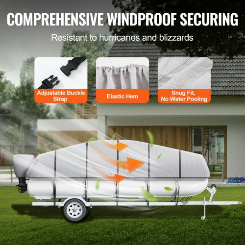 Pontoon Boat Cover 1920 Waterproof Trailerable Pontoon Cover 800D