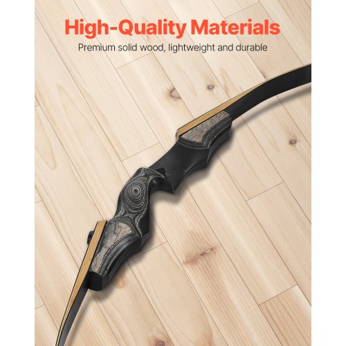 Recurve Bow And Arrows Kit 60 Inch Wooden Takedown Bows Right Handed Ergonomic