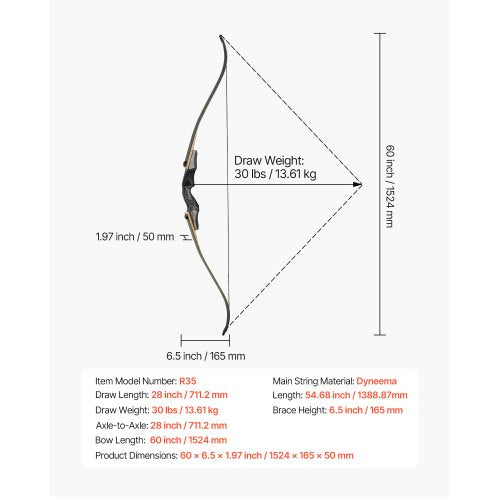 Recurve Bow And Arrows Kit 60 Inch Wooden Takedown Bows Right Handed Ergonomic