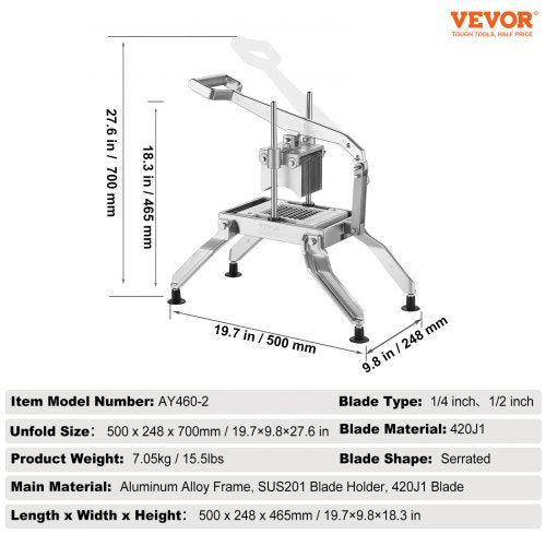 Commercial Vegetable Slicer 14 and 12 inch Tomato Slicer Stainless Steel