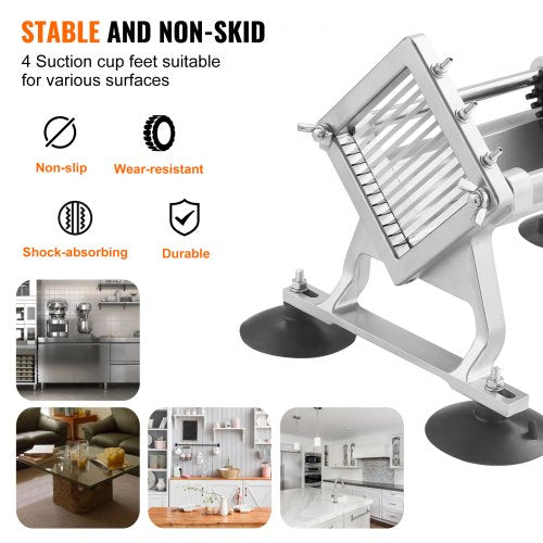 Commercial Vegetable Slicer 14 inch Fruit Slicer Stainless Steel and Aluminum