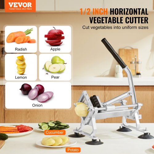 Commercial Vegetable Slicer 12 inch Fruit Slicer Stainless Steel and Aluminum