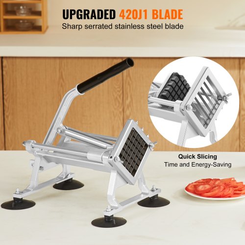 Commercial Vegetable Slicer 12 inch Fruit Slicer Stainless Steel and Aluminum