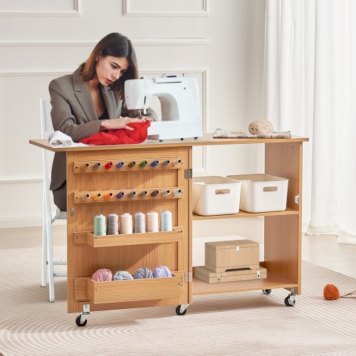 Folding Sewing Table Multipurpose Sewing Machine Table with Compact Design