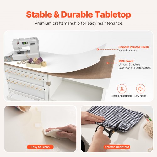 Folding Sewing Table Multipurpose Sewing Machine Table with Compact Design
