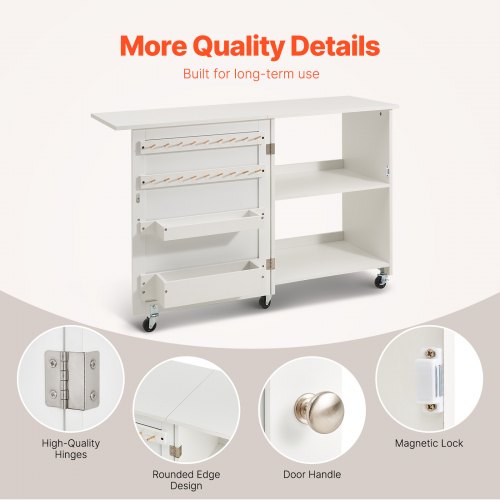 Folding Sewing Table Multipurpose Sewing Machine Table with Compact Design