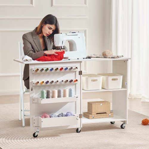 Folding Sewing Table Multipurpose Sewing Machine Table with Compact Design