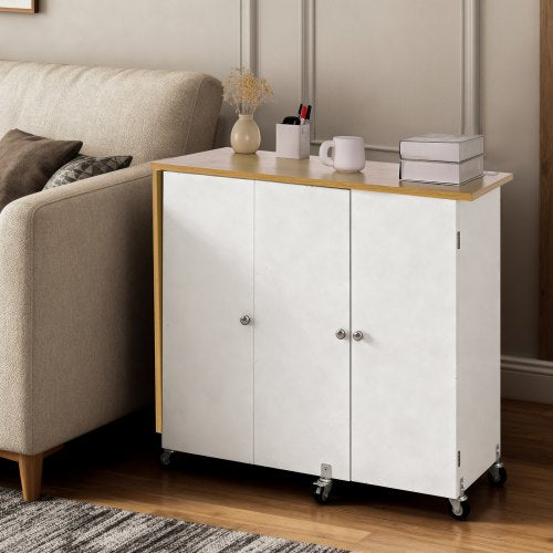 Folding Sewing Table Multipurpose Machine With Cabinet Charging Station