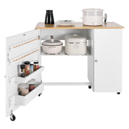 Folding Sewing Table Multipurpose Machine With Cabinet Charging Station