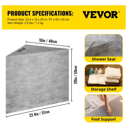 Tile Shower Seat 224 x 16 x 20 Ready to Tile Shower Seat Factory