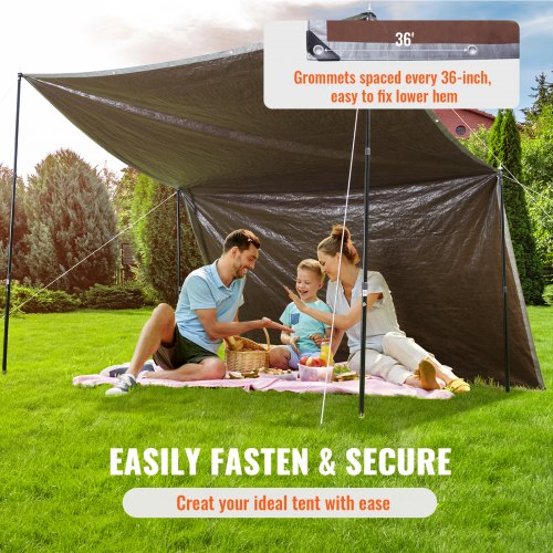 Tarp Waterproof 16x20 ft Plastic Poly Tarp Cover 10 Mil Multi Purpose Tear
