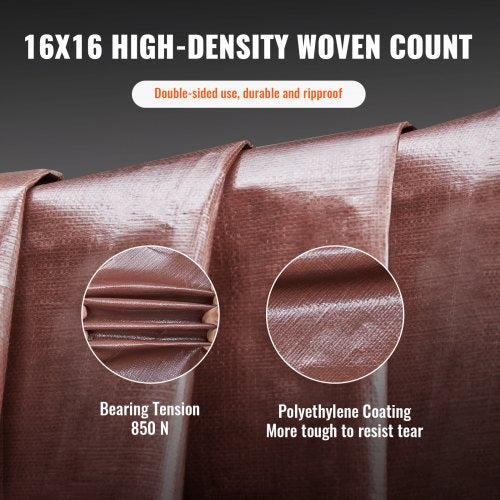 Tarp 20x40 ft 16 Mil Extra Thick Waterproof Poly Plastic Tarps Cover