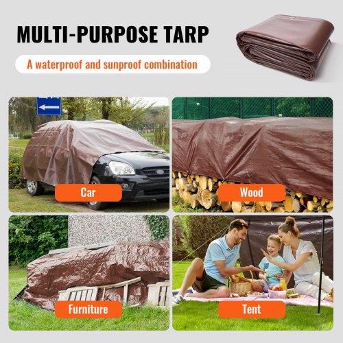 Tarp 20x40 ft 16 Mil Extra Thick Waterproof Poly Plastic Tarps Cover