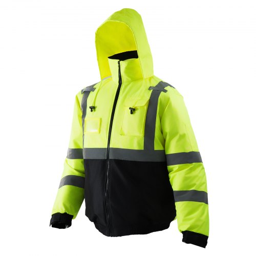 High Visibility Reflective Safety Jacket Waterproof Winter Hoodie Work