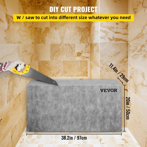 Board Shower Bench Rectangle Bench Ready to TileWaterproof 382x114x20 –