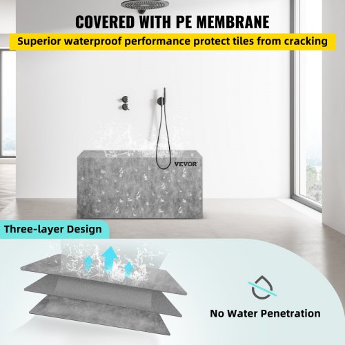 Board Shower Bench Rectangle Bench Ready to TileWaterproof 382x114x20 –