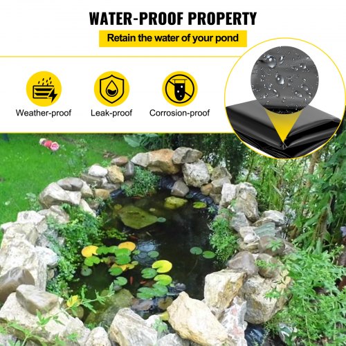 LLDPE Pond Liner 15x20 ft Pond Liner 20 Mil Fish Pond Liners for Waterfall
