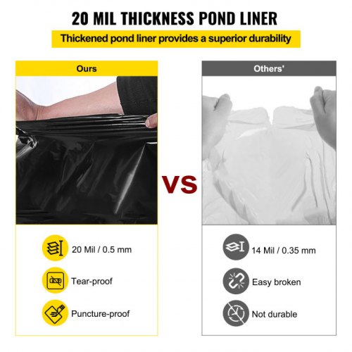 LLDPE Pond Liner 20x25 ft Pond Liner 20 Mil Fish Pond Liners for Waterfall
