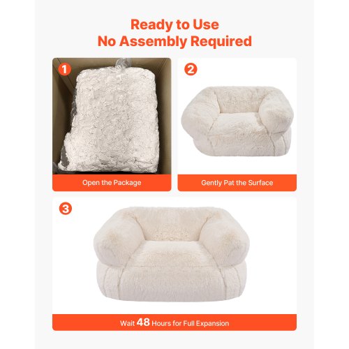 Bean Bag Chair Beanbag Sofa With Armrests For Adults Fluffy Plush Highdensity