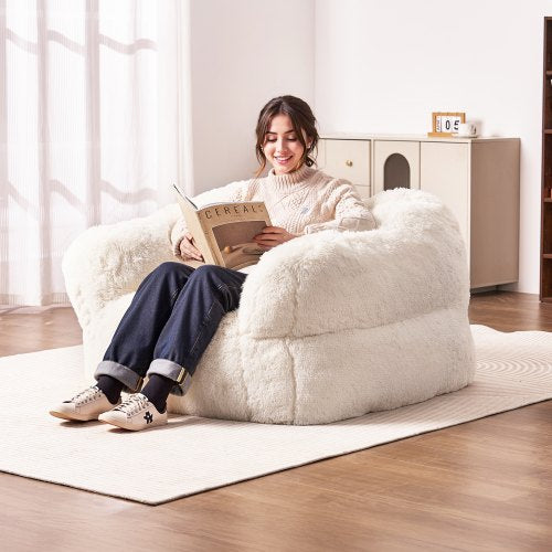 Bean Bag Chair BeanBag Sofa Chair with Armrests for Adults Fluffy Plush