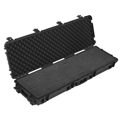 Hard Rifle Case Lockable With Detachable Xpe Foam 50 In Gun Storage Wheels
