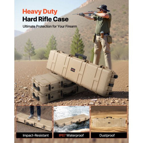 Hard Rifle Case Lockable With Precut Foams 50 In Movable Gun Storage Wheels 21
