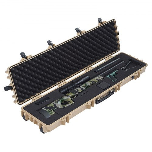 Hard Rifle Case Lockable With Precut Foams 50 In Movable Gun Storage Wheels 21