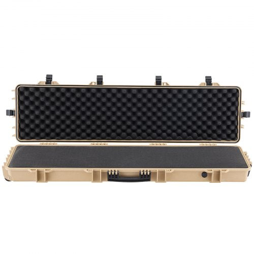 Hard Rifle Case Lockable With Precut Foams 50 In Movable Gun Storage Wheels 21
