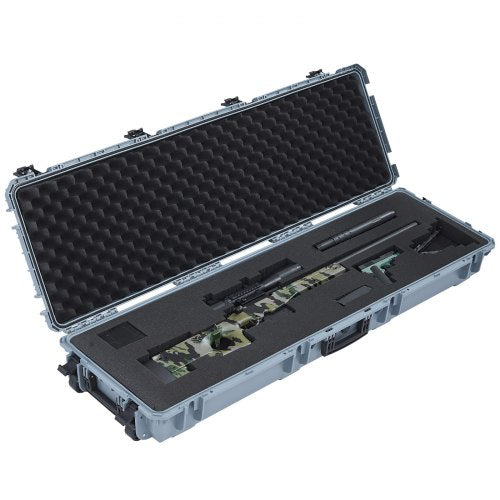 Hard Rifle Case Lockable With Precut Foams 52 In Gun Storage Wheels Heavy Duty
