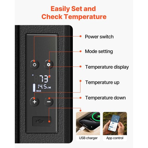 12 Volt Refrigerator 10 Qt Portable Mini Freezer 468 with APP Control