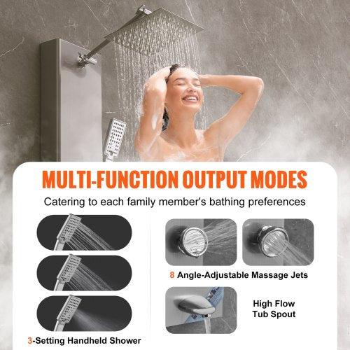 Shower Panel System 5 Shower Modes Digital Display Shower Panel Tower