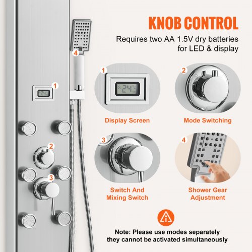 Shower Panel System 5 Shower Modes Digital Display Shower Panel Tower
